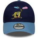 cappellino-curvo-blu-snapback-per-bambino-9forty-di-spongebob-di-new-era