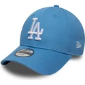 casquette-courbee-bleue-claire-ajustable-pour-enfant-9forty-essential-los-angeles-dodgers-mlb-new-era