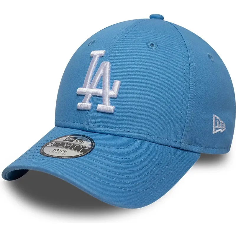 cappellino-curvo-azzurro-chiaro-regolabile-per-bambino-9forty-essential-dei-los-angeles-dodgers-mlb-di-new-era
