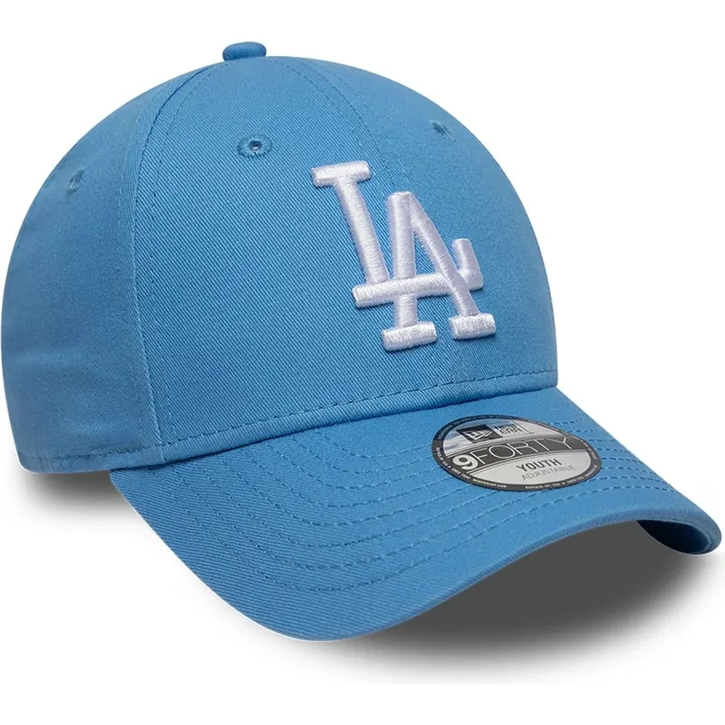 cappellino-curvo-azzurro-chiaro-regolabile-per-bambino-9forty-essential-dei-los-angeles-dodgers-mlb-di-new-era