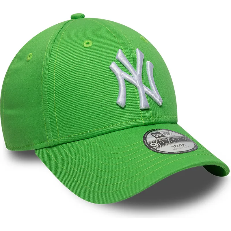 gorra-curva-verde-ajustable-para-nino-9forty-essential-de-new-york-yankees-mlb-de-new-era