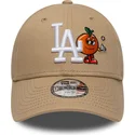 bezowa-zakrzywiona-czapka-regulowana-dla-chlopca-9forty-icon-los-angeles-dodgers-mlb-new-era