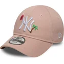 cappellino-curvo-rosa-regolabile-per-bambino-9forty-summer-icon-dei-new-york-yankees-mlb-di-new-era