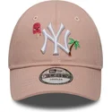 rozowa-regulowana-czapka-z-daszkiem-dla-chlopca-9forty-summer-icon-new-york-yankees-mlb-new-era