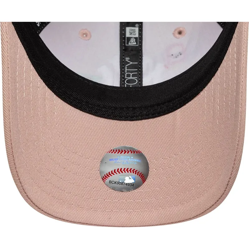 new-era-curved-brim-youth-9forty-summer-icon-new-york-yankees-mlb-pink-adjustable-cap