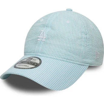 Casquette courbée bleue ajustable 9TWENTY Seersucker Los Angeles Dodgers MLB New Era