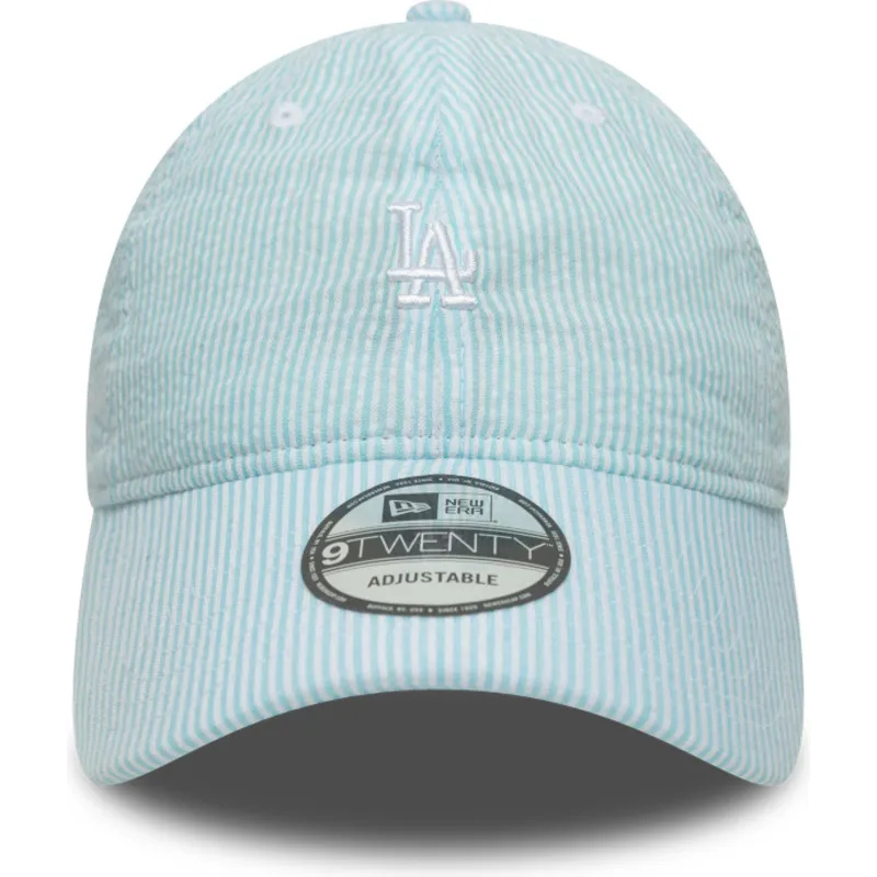 cappellino-curvo-blu-regolabile-9twenty-seersucker-dei-los-angeles-dodgers-mlb-di-new-era