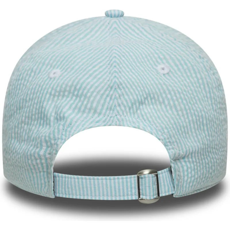 casquette-courbee-bleue-ajustable-9twenty-seersucker-los-angeles-dodgers-mlb-new-era