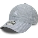 cappellino-curvo-blu-marino-regolabile-9twenty-seersucker-dei-new-york-yankees-mlb-di-new-era