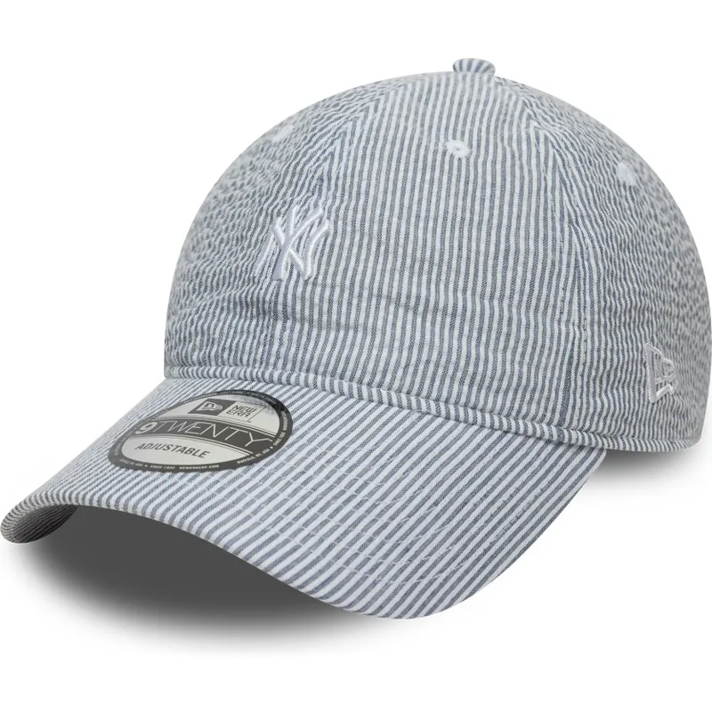 cappellino-curvo-blu-marino-regolabile-9twenty-seersucker-dei-new-york-yankees-mlb-di-new-era