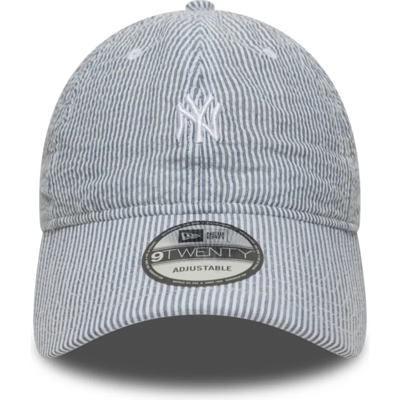 cappellino-curvo-blu-marino-regolabile-9twenty-seersucker-dei-new-york-yankees-mlb-di-new-era