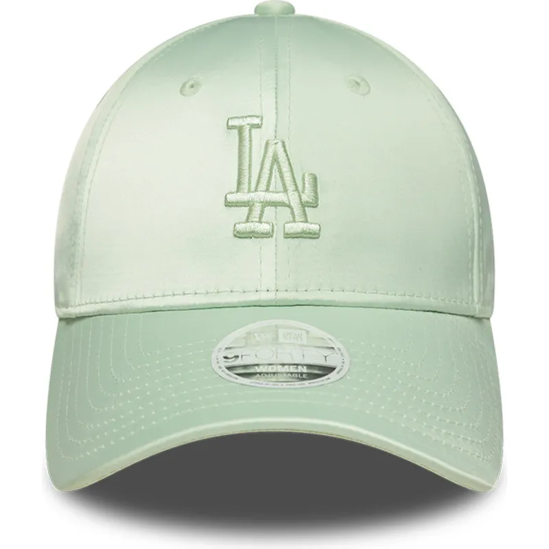 cappellino-curvo-verde-regolabile-da-donna-9forty-bow-back-satin-dei-los-angeles-dodgers-mlb-di-new-era