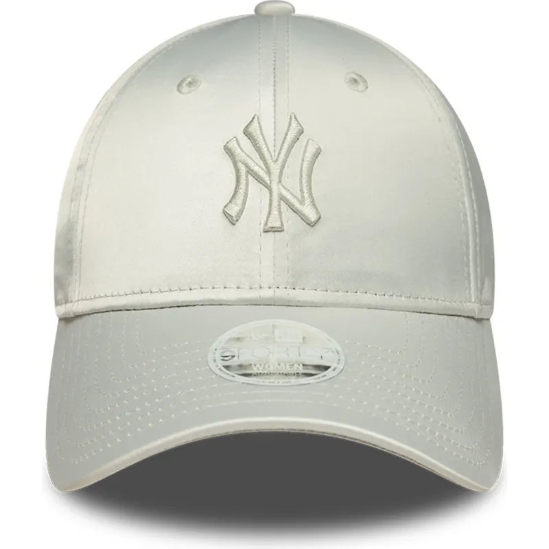 cappellino-curvo-verde-regolabile-da-donna-9forty-bow-back-satin-dei-new-york-yankees-mlb-di-new-era