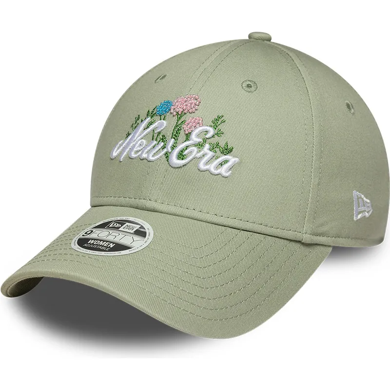 cappellino-curvo-verde-regolabile-da-donna-9forty-beaded-di-new-era