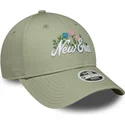 cappellino-curvo-verde-regolabile-da-donna-9forty-beaded-di-new-era