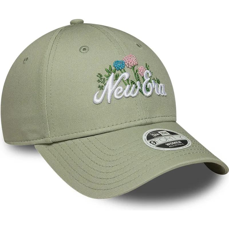 cappellino-curvo-verde-regolabile-da-donna-9forty-beaded-di-new-era