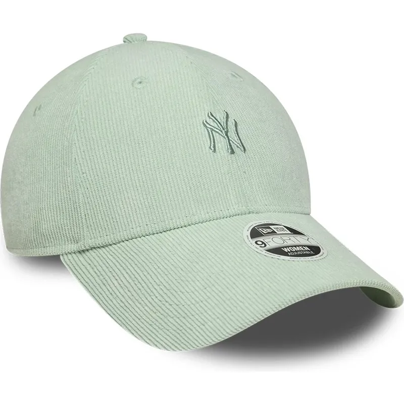 zielona-regulowana-czapka-z-daszkiem-dla-kobiet-9forty-mini-cord-new-york-yankees-mlb-new-era