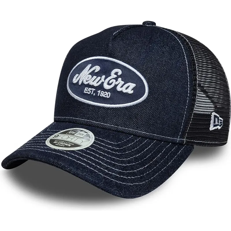 marinbla-trucker-keps-for-dam-9forty-m-crown-a-frame-fran-new-era