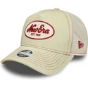 beige-trucker-keps-for-dam-9forty-m-crown-a-frame-fran-new-era