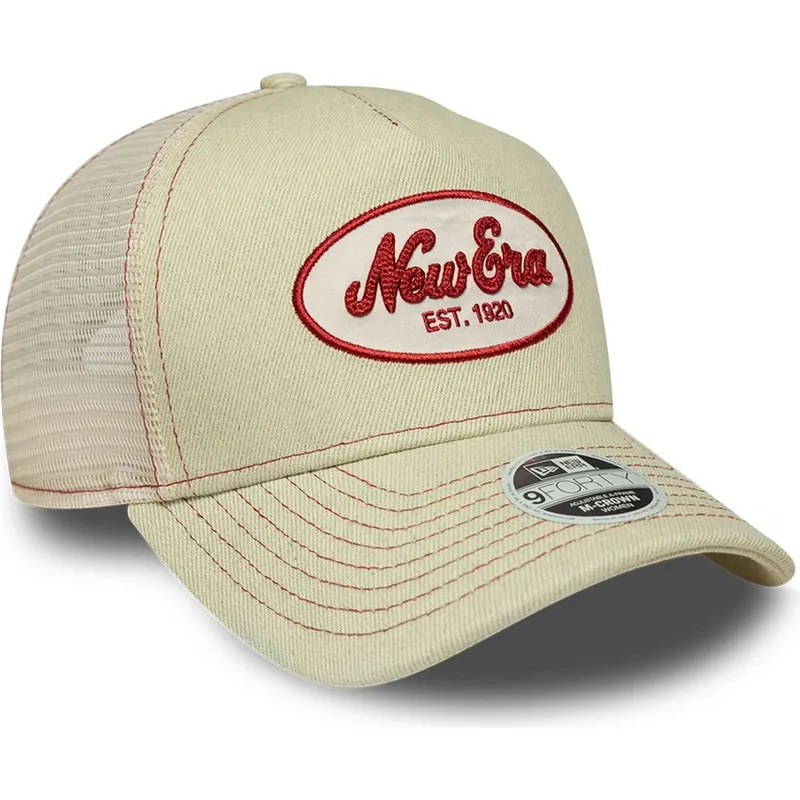 czapka-trucker-bezowa-damska-9forty-m-crown-a-frame-new-era