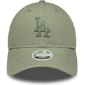 gorra-curva-verde-ajustable-con-logo-verde-para-mujer-9twenty-midi-linen-de-los-angeles-dodgers-mlb-de-new-era
