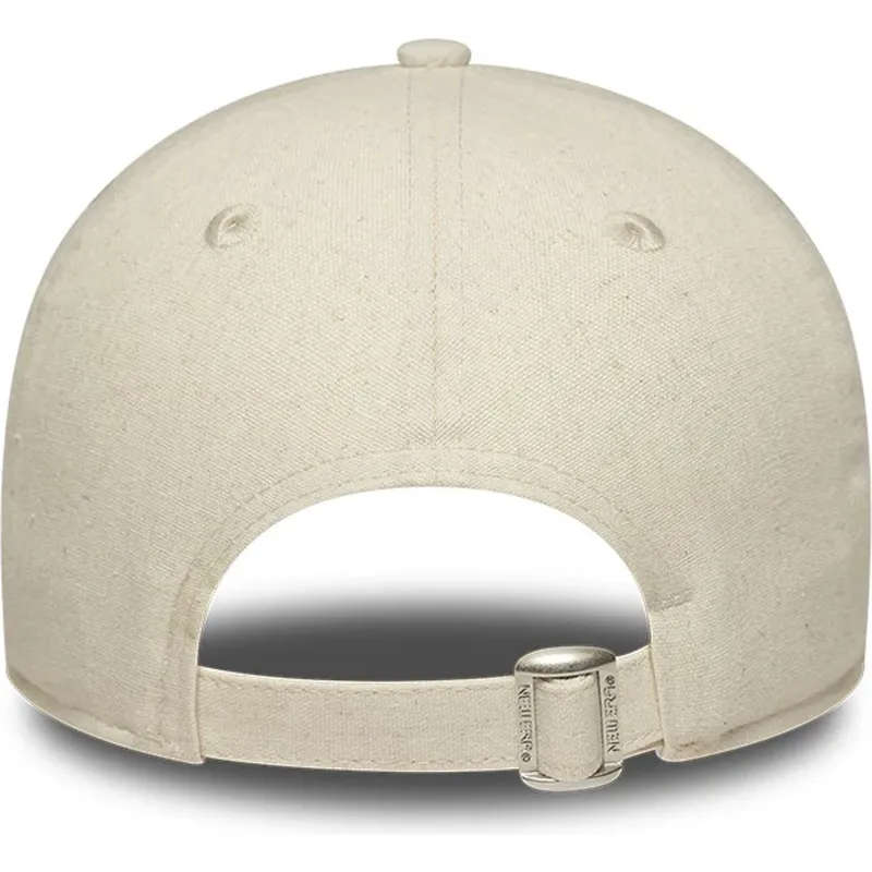cappellino-curvo-beige-regolabile-con-logo-beige-da-donna-9twenty-midi-linen-dei-new-york-yankees-mlb-di-new-era