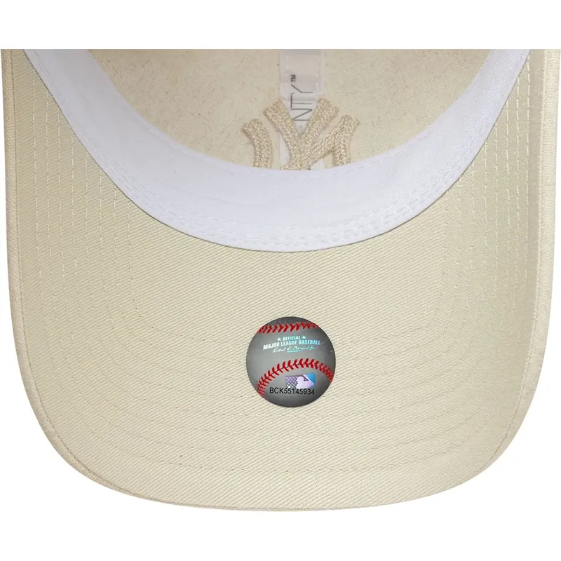 cappellino-curvo-beige-regolabile-con-logo-beige-da-donna-9twenty-midi-linen-dei-new-york-yankees-mlb-di-new-era