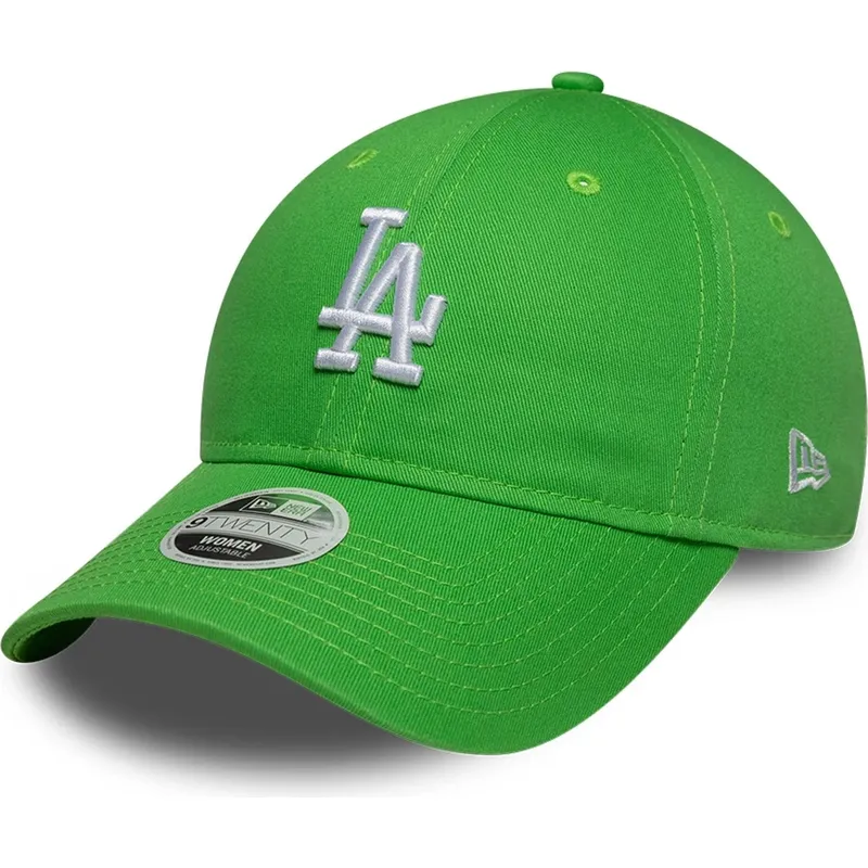 zielona-regulowana-czapka-z-zakrzywionym-daszkiem-dla-kobiet-9twenty-league-essential-midi-los-angeles-dodgers-mlb-new-era