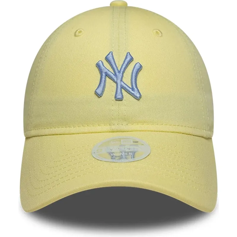 zolta-zakrzywiona-czapka-regulowana-damska-9twenty-league-essential-midi-new-york-yankees-mlb-new-era