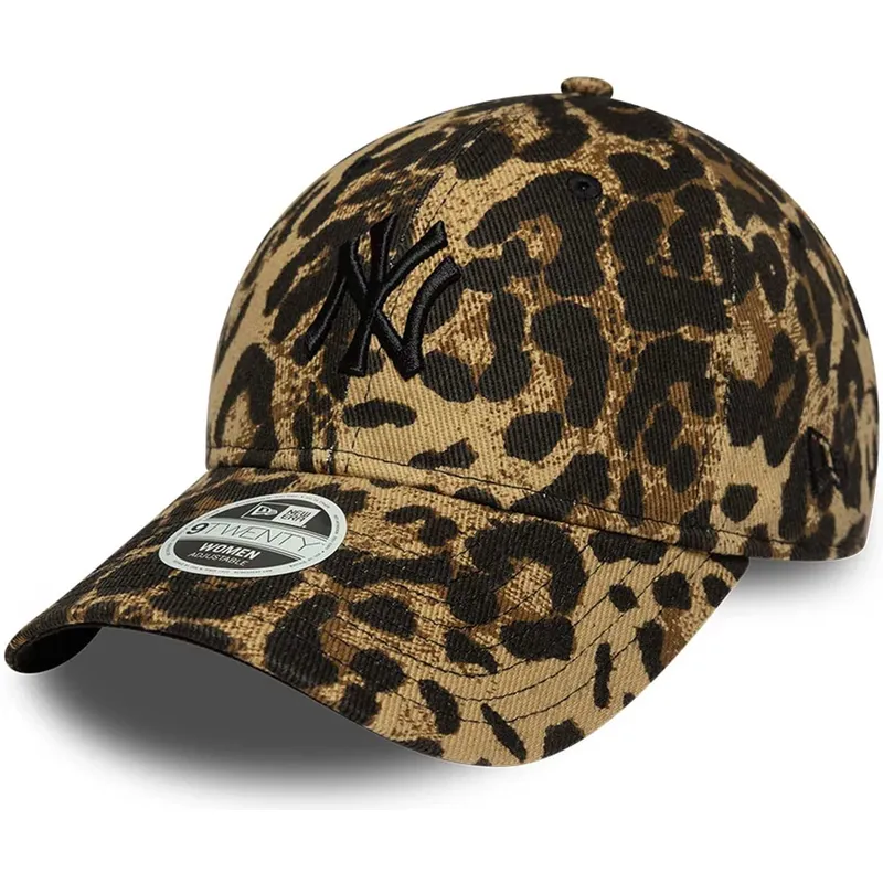czapka-z-zakrzywionym-daszkiem-w-panterke-regulowana-z-czarnym-logo-dla-kobiet-9twenty-leopard-new-york-yankees-mlb-new-era