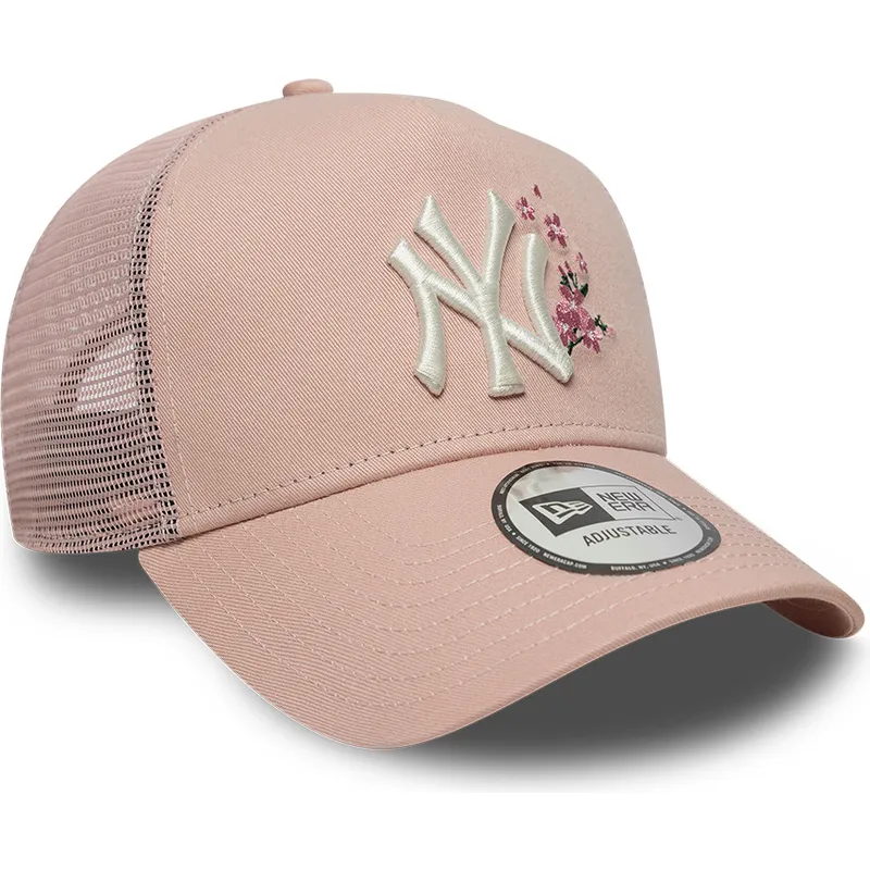 cappellino-trucker-rosa-da-donna-9forty-a-frame-floral-dei-new-york-yankees-mlb-di-new-era