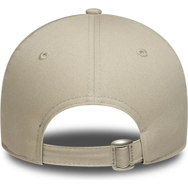 gorra-curva-beige-ajustable-con-logo-verde-para-mujer-9forty-league-essential-de-los-angeles-dodgers-mlb-de-new-era