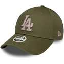 zielona-regulowana-czapka-z-zakrzywionym-daszkiem-dla-kobiet-9forty-metallic-los-angeles-dodgers-mlb-new-era