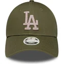 zielona-regulowana-czapka-z-zakrzywionym-daszkiem-dla-kobiet-9forty-metallic-los-angeles-dodgers-mlb-new-era