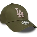 gron-kurvad-justerbar-keps-for-dam-9forty-metallic-fran-los-angeles-dodgers-mlb-av-new-era