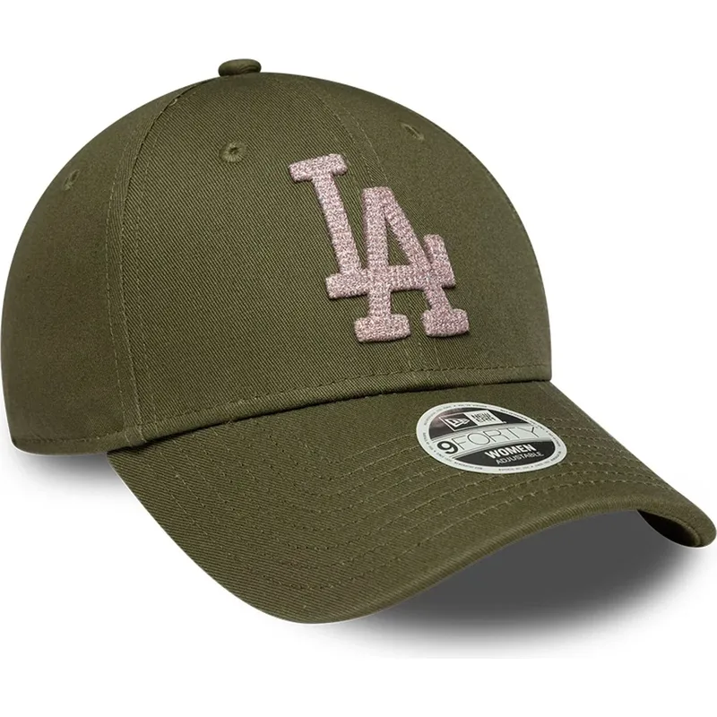 gron-kurvad-justerbar-keps-for-dam-9forty-metallic-fran-los-angeles-dodgers-mlb-av-new-era