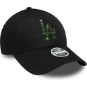 cappellino-curvo-nero-regolabile-da-donna-9forty-floral-infill-dei-los-angeles-dodgers-mlb-di-new-era