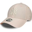 ljusrosa-bojd-justerbar-keps-for-dam-9forty-linen-fran-new-york-yankees-mlb-av-new-era