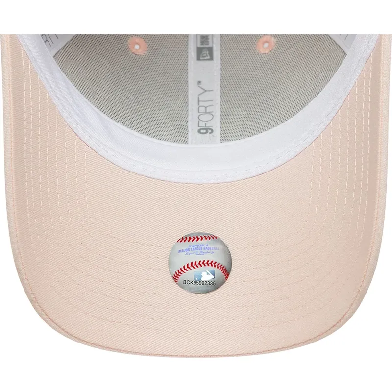 cappellino-con-visiera-curva-rosa-chiaro-regolabile-da-donna-9forty-linen-dei-new-york-yankees-mlb-di-new-era