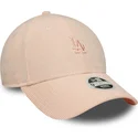 cappellino-curvo-rosa-regolabile-con-logo-rosa-da-donna-9forty-mini-cord-dei-los-angeles-dodgers-mlb-di-new-era