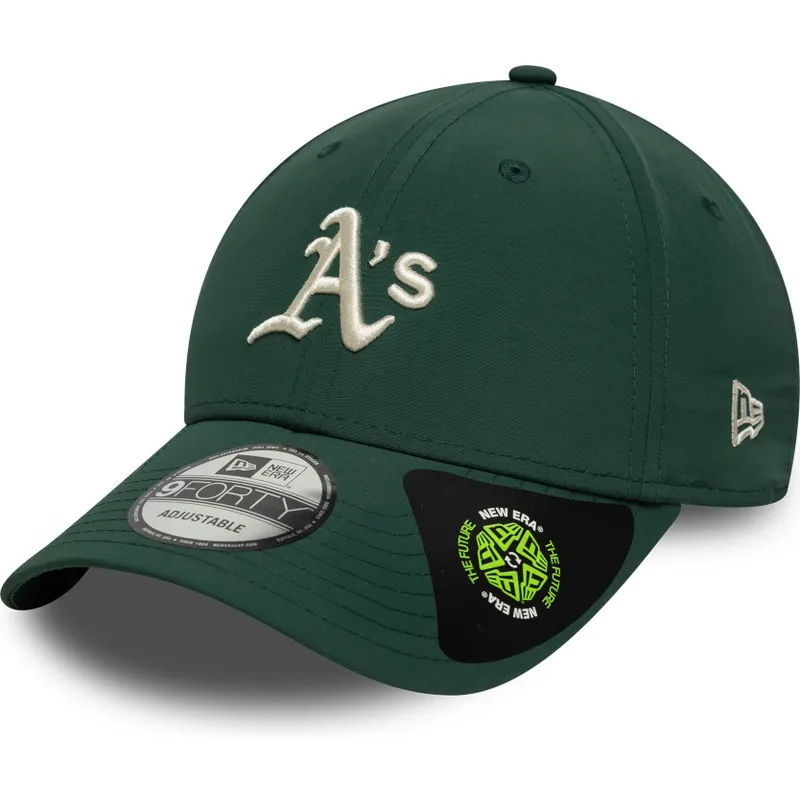 cappellino-curvo-verde-regolabile-9forty-recycled-midi-di-oakland-athletics-mlb-di-new-era