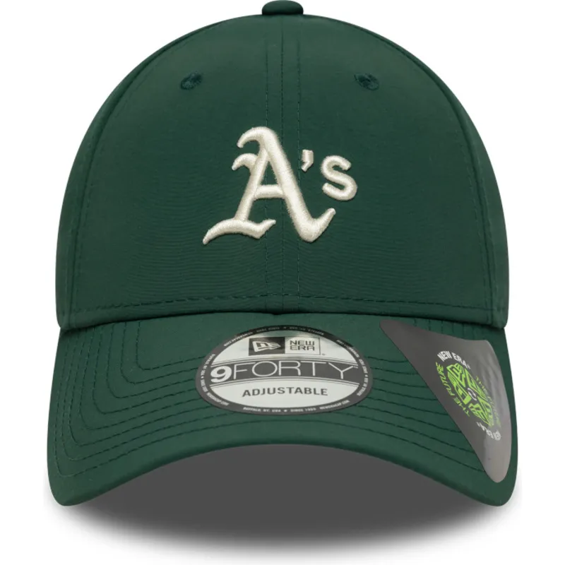cappellino-curvo-verde-regolabile-9forty-recycled-midi-di-oakland-athletics-mlb-di-new-era