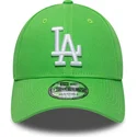 cappellino-con-visiera-curva-verde-chiaro-regolabile-con-logo-bianco-9forty-league-essential-dei-los-angeles-dodgers-mlb-di-new-