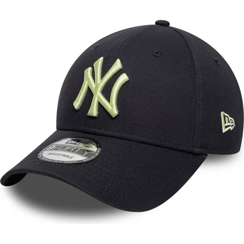 marinbla-bojd-keps-justerbar-med-gul-logotyp-9forty-league-essential-fran-new-york-yankees-mlb-av-new-era