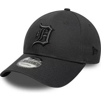Czarna regulowana czapka z zakrzywionym daszkiem z czarnym logo 9FORTY Team Outline Detroit Tigers MLB od New Era