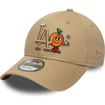 Braune verstellbare Curved Cap mit braunem Logo 9FORTY Tonal Icon der Los Angeles Dodgers MLB von New Era