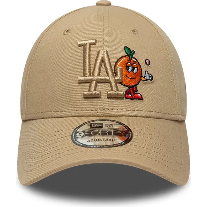 cappellino-curvo-marrone-regolabile-con-logo-marrone-9forty-tonal-icon-dei-los-angeles-dodgers-mlb-di-new-era