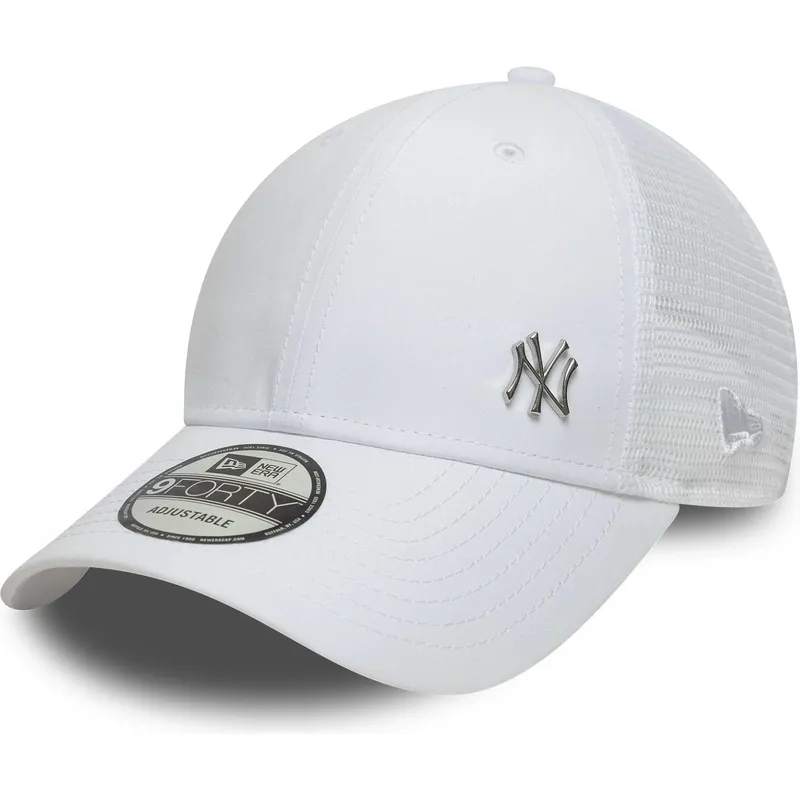 weisse-verstellbare-9forty-flawless-trucker-cap-der-new-york-yankees-mlb-von-new-era