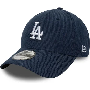 Marinblå böjd justerbar keps 9FORTY Soft Cord Los Angeles Dodgers MLB från New Era