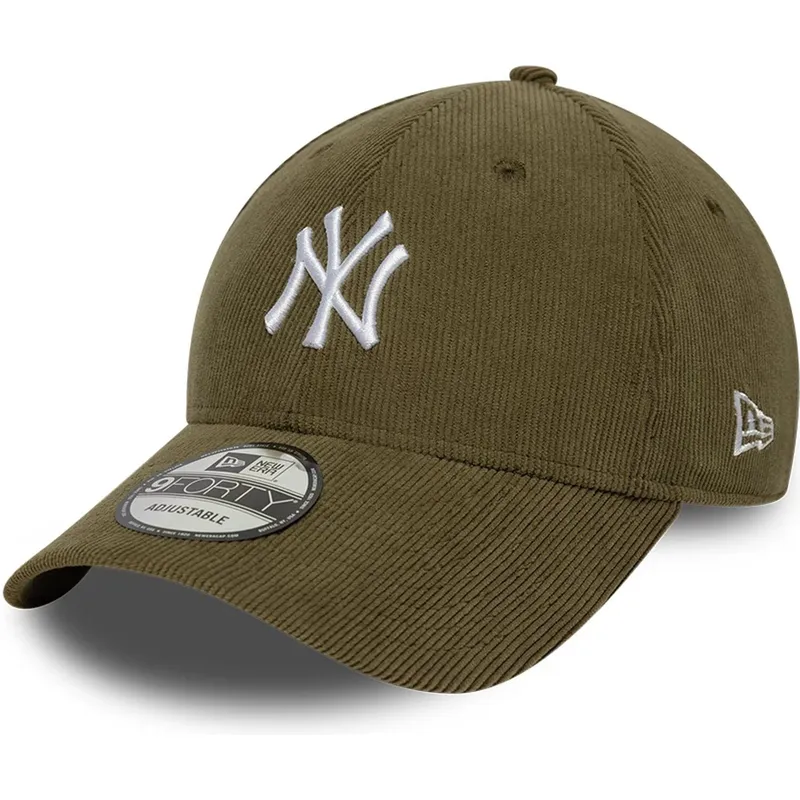 cappellino-curvo-verde-regolabile-9forty-soft-cord-dei-new-york-yankees-mlb-di-new-era